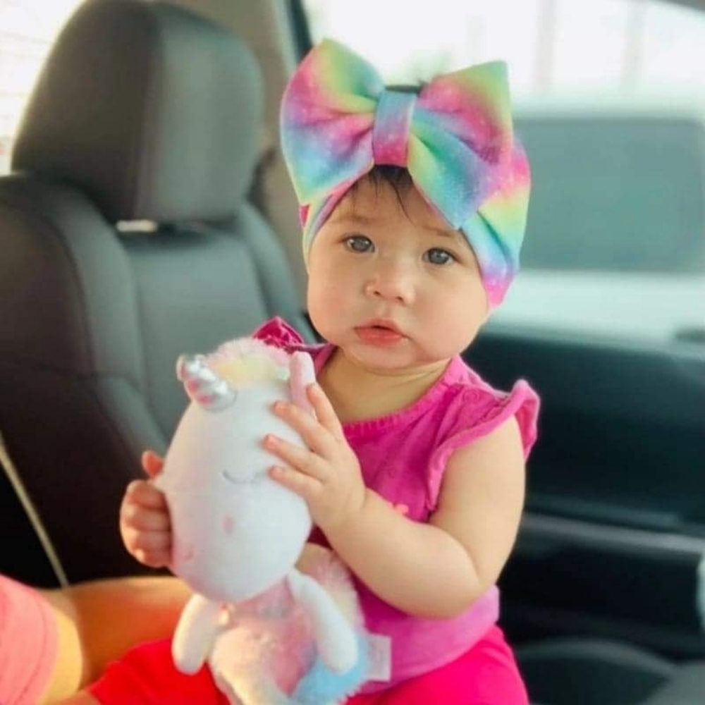 Rainbow 5" Baby Headband Girl Wrap